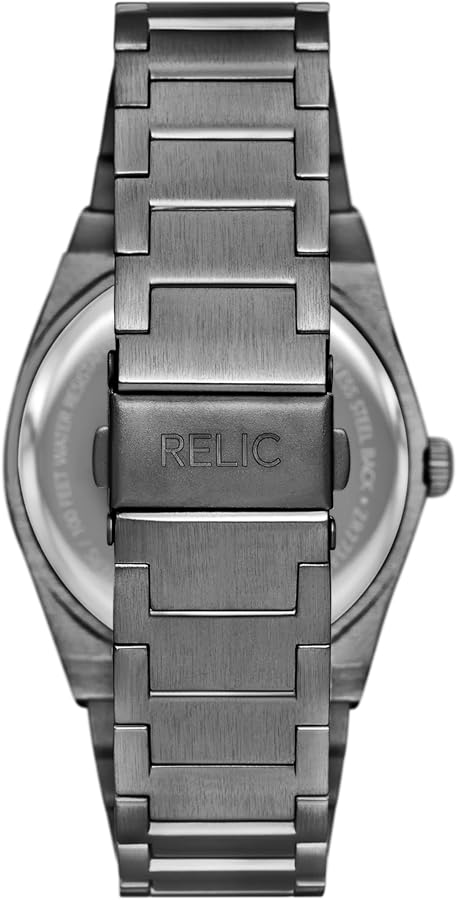 Amazon.com: RELIC Men's Oliver Three-Hand Date Gunmetal Alloy
